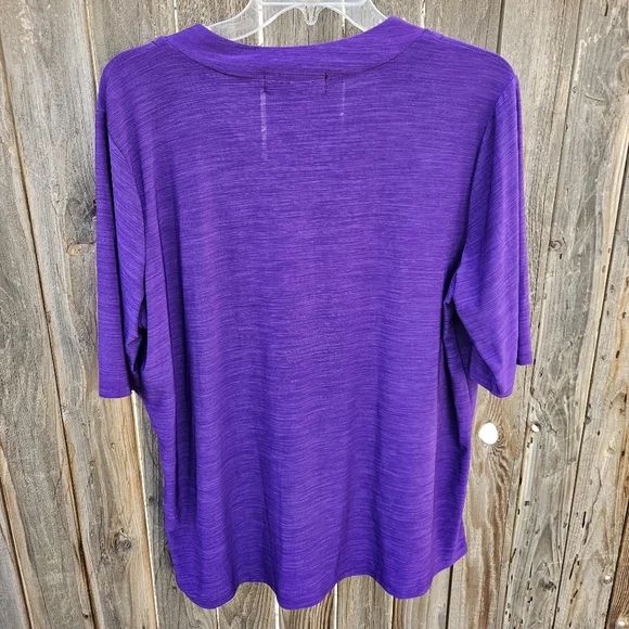 Elie Mccarthy Vibrant Purple Blouse Sizw 1X - Picture 14 of 16